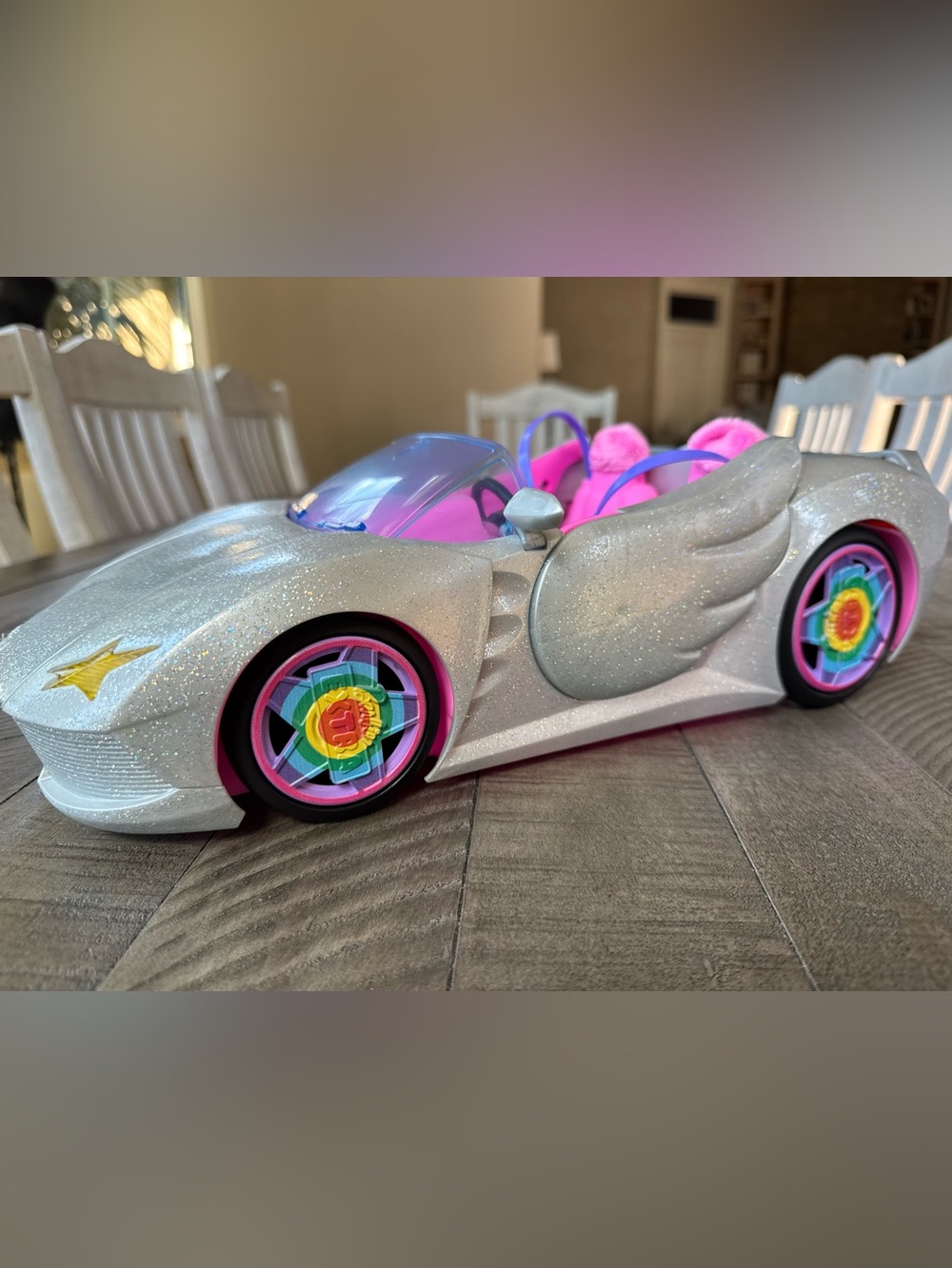 Barbie Extra Sparkly Silver Convertible Car by Mattel